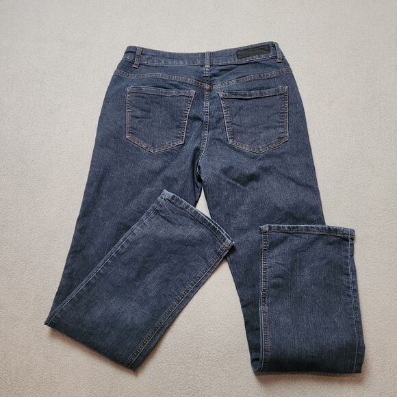 Liverpool Jeans Company Women's Sadie Straight Leg Jeans - Dark Blue Sz 10/30 - Picture 4 of 15